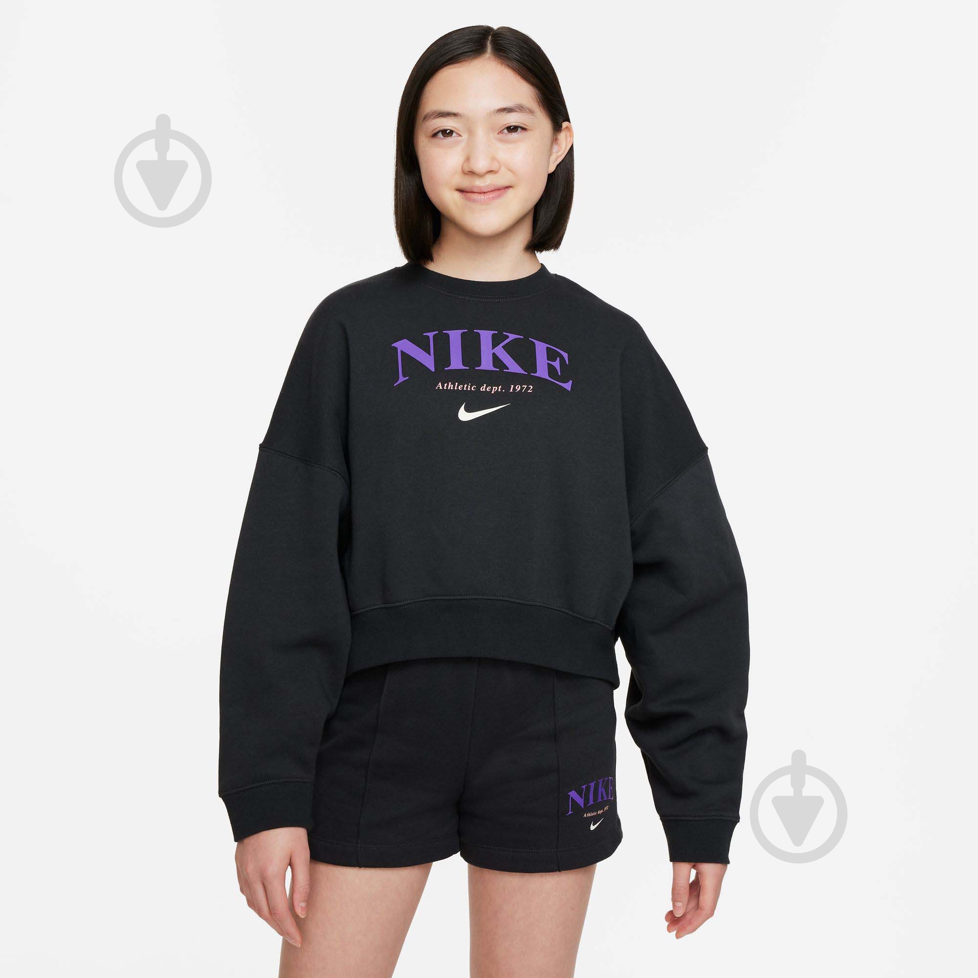 Свитшот Nike TREND FLC CREW DV2563-045 черный - фото 1 Свитшот Nike TREND FLC CREW DV2563-045 черный - фото 1