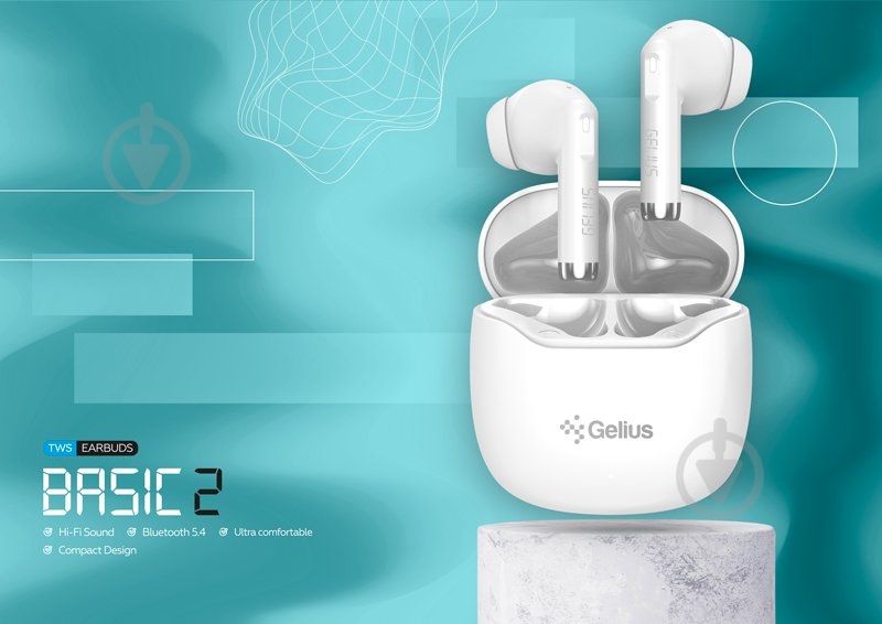 Наушники Gelius Basic 2 GP-TWS048 white (00000101655) - фото 9
