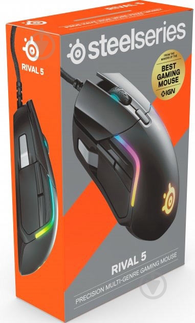Мышь SteelSeries Rival 5 USB Black (SS62551) - фото 5