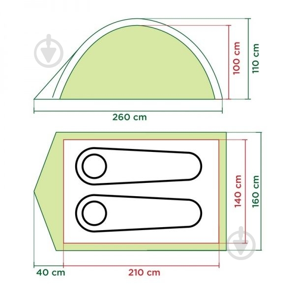 Палатка туристическая Coleman Darwin 2 64020 - фото 5