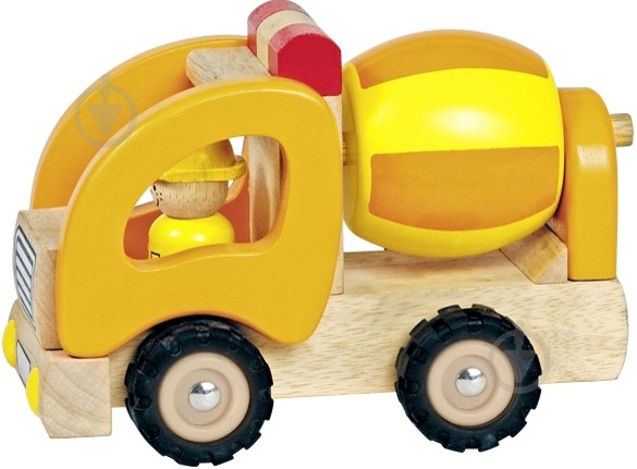 Машинка GoKi Бетонозмішувач жовтий 55926G - фото 1