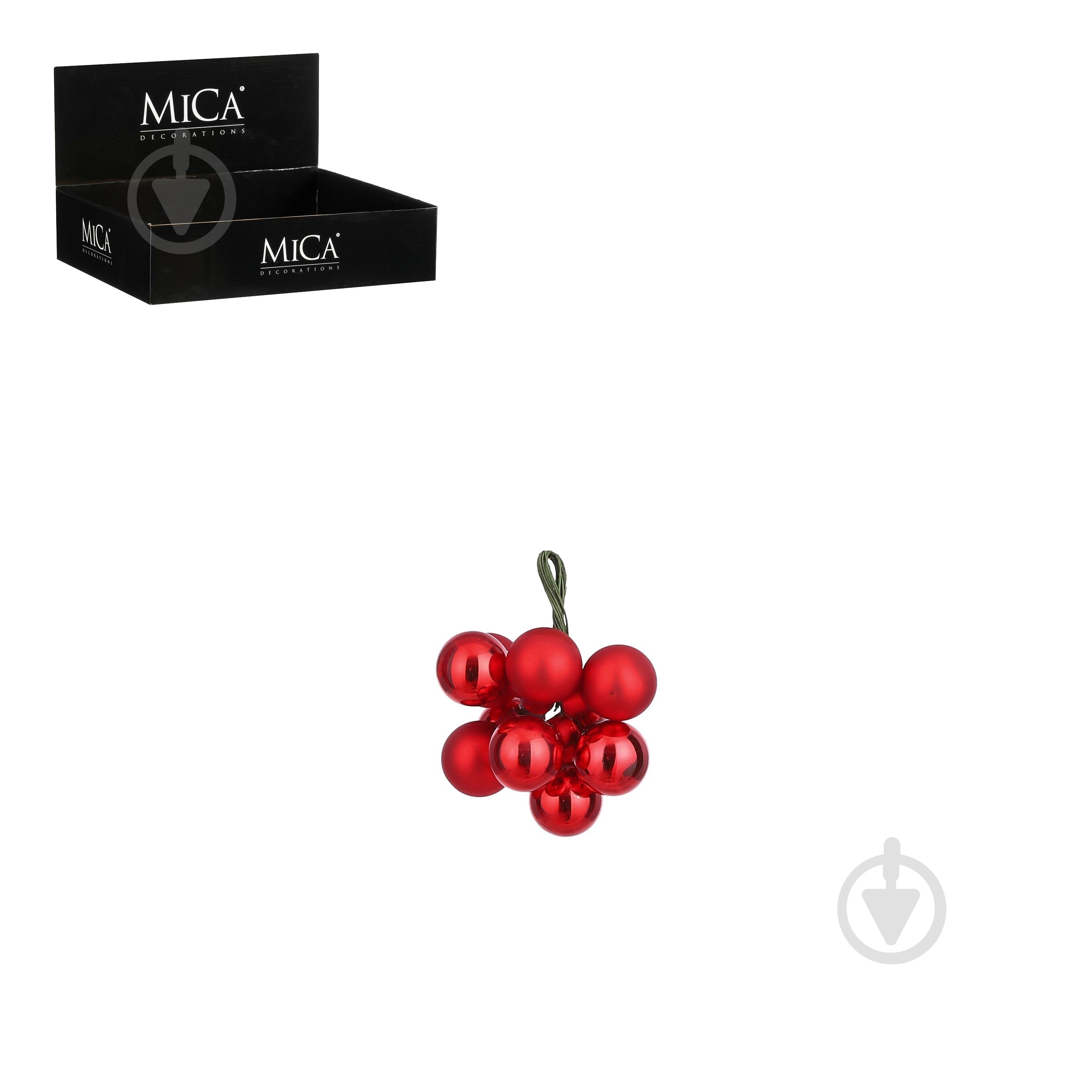 Декорация новогодняя Edelman Стеклянные шары красные, диам. 2 см - фото 2 Декорация новогодняя Edelman Стеклянные шары красные, диам. 2 см - фото 2