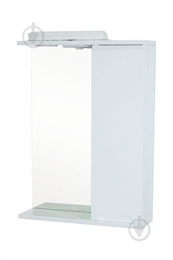 Зеркало со шкафчиком ХАСТ Boston 70 + шкаф белый (правый) - фото 1