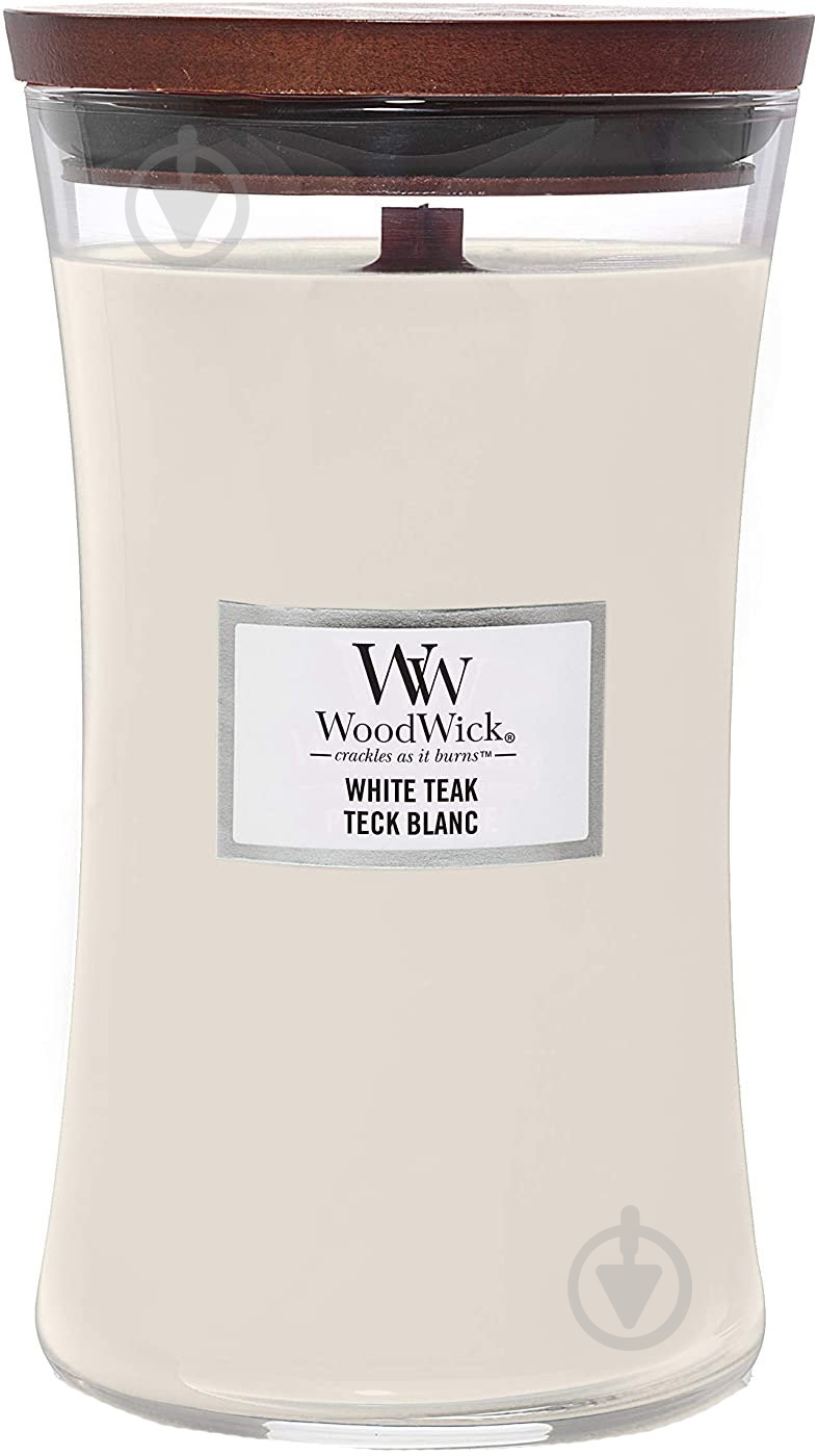 Свеча ароматическая Woodwick Large White Teak 609 г - фото 1 Свеча ароматическая Woodwick Large White Teak 609 г - фото 1
