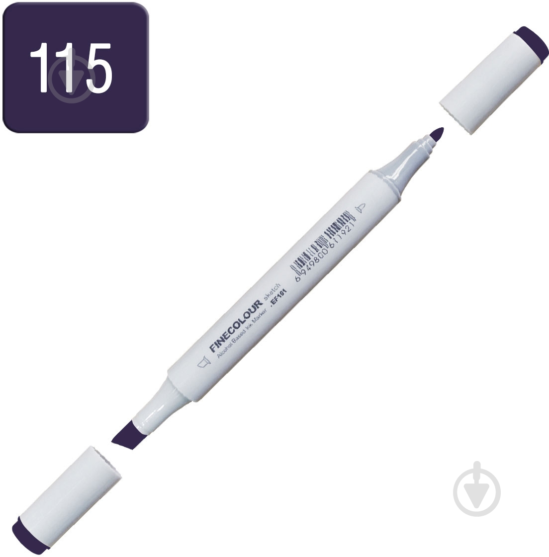 Маркер спиртовий FINECOLOUR Junior EF101-115 пігментований фіолетовий - фото 2