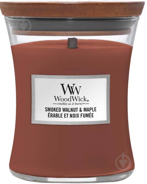 Свеча ароматическая Woodwick Medium Smoked Walnut & Maple 275 г - фото 1 Свеча ароматическая Woodwick Medium Smoked Walnut & Maple 275 г - фото 1