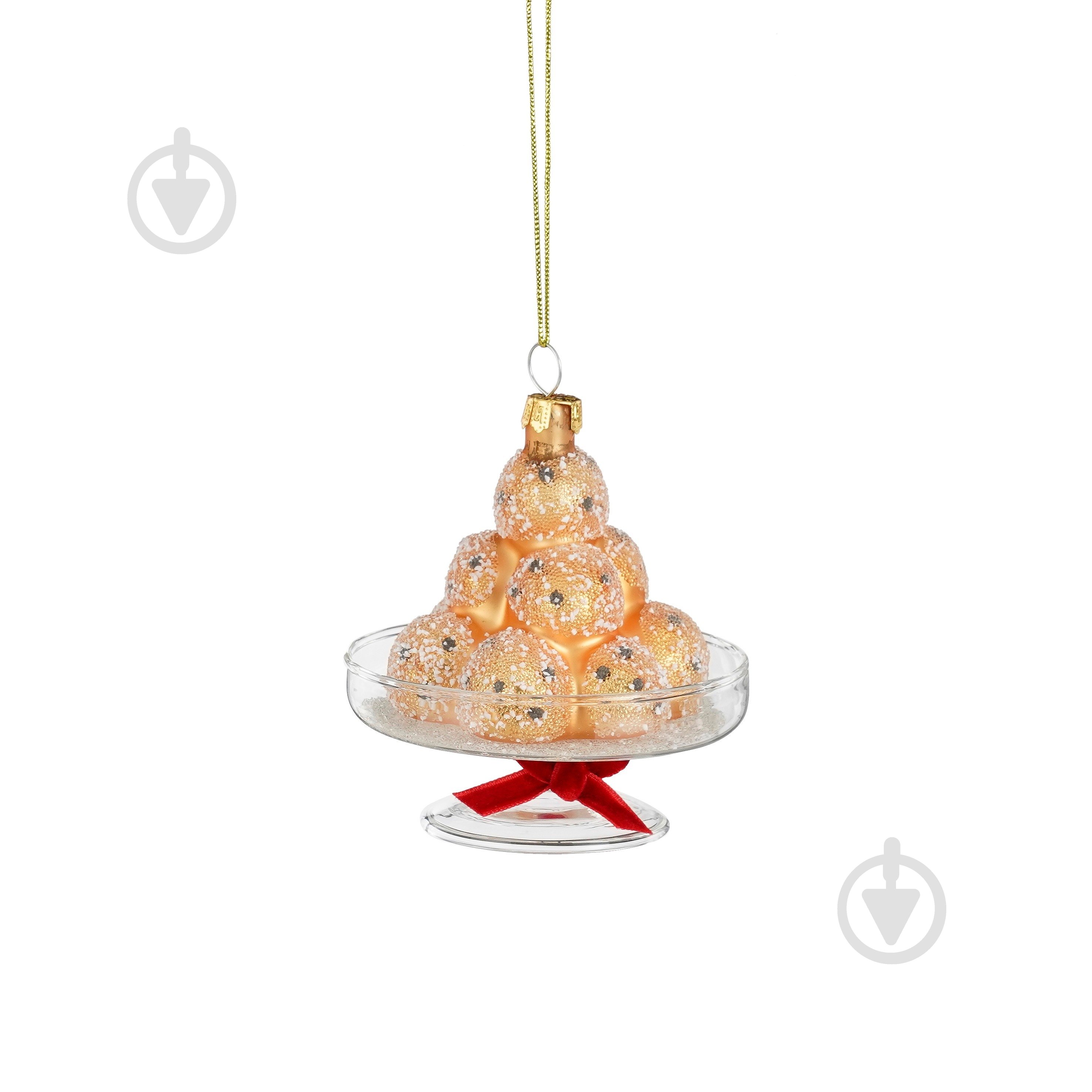 Декорация новогодняя Edelman Украшение «Олибол» традиционный голландский пончик, золотое, стекло, 8,5×8 см - фото 1 Декорация новогодняя Edelman Украшение «Олибол» традиционный голландский пончик, золотое, стекло, 8,5×8 см - фото 1