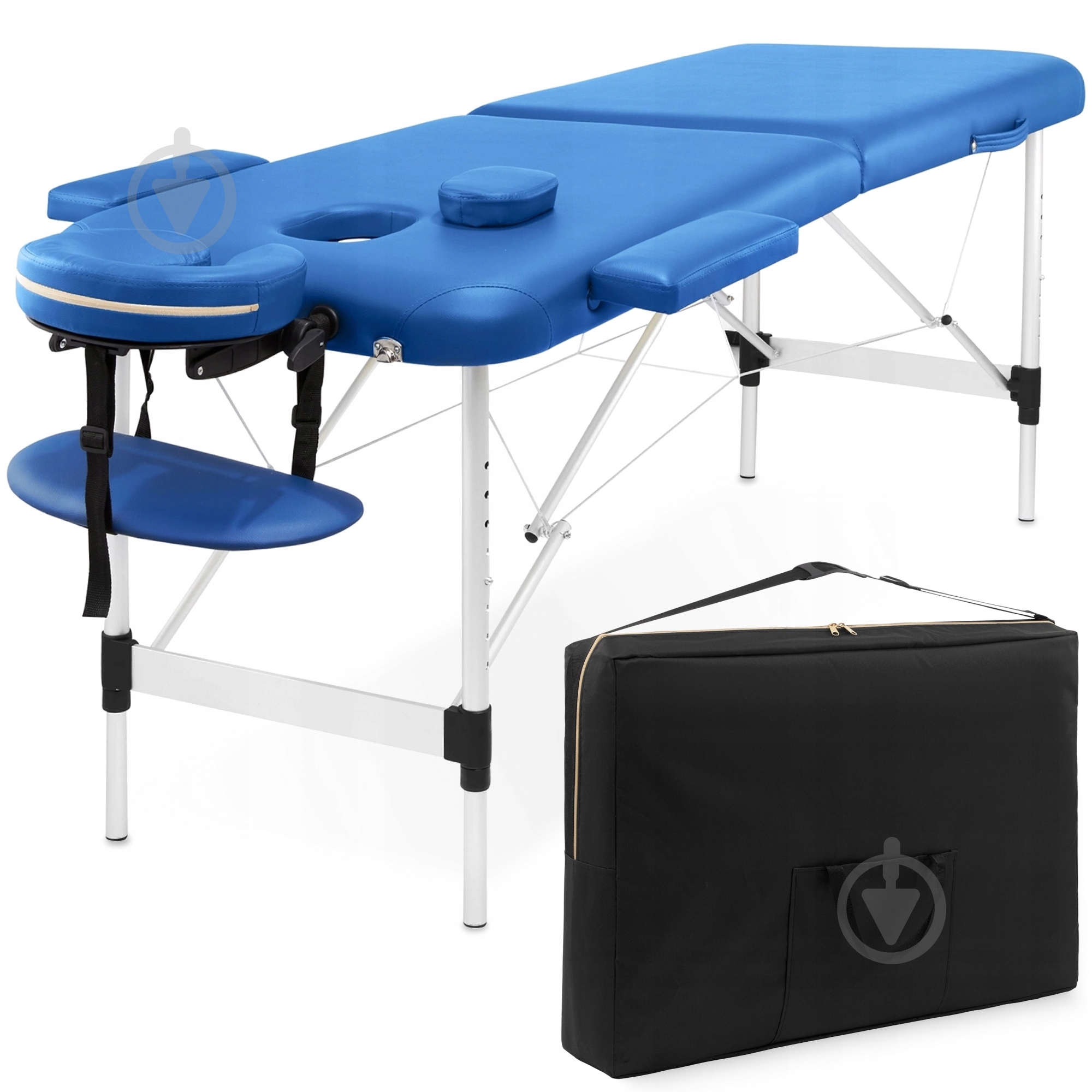 Масажний стіл 4fizjo складний Massage Table Alu W60 Blue (P-5907739318404) - фото 1