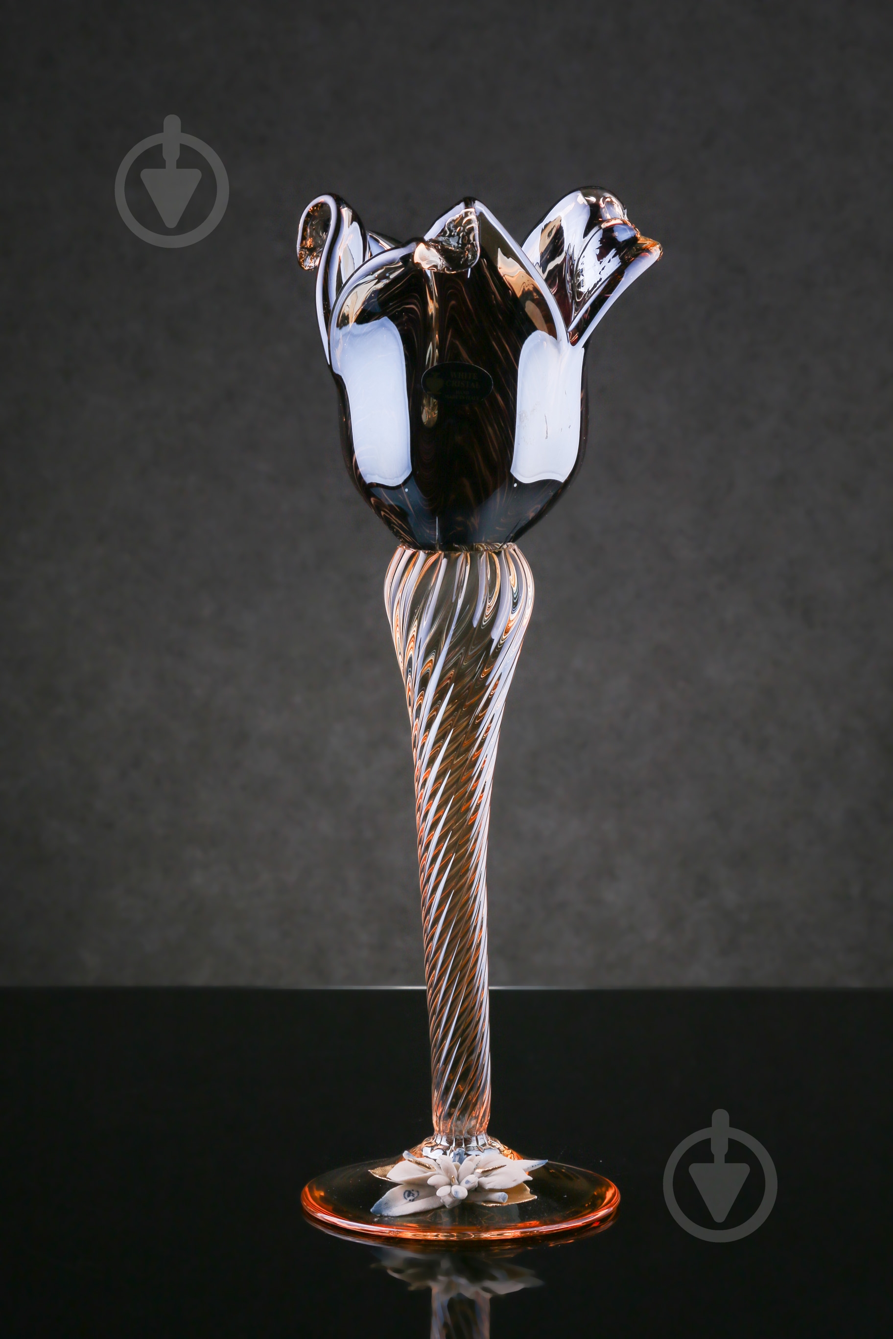 Ваза White cristal Stelo 3PT 13х13х38 см 38 см CD 3233/OIL/C - фото 1