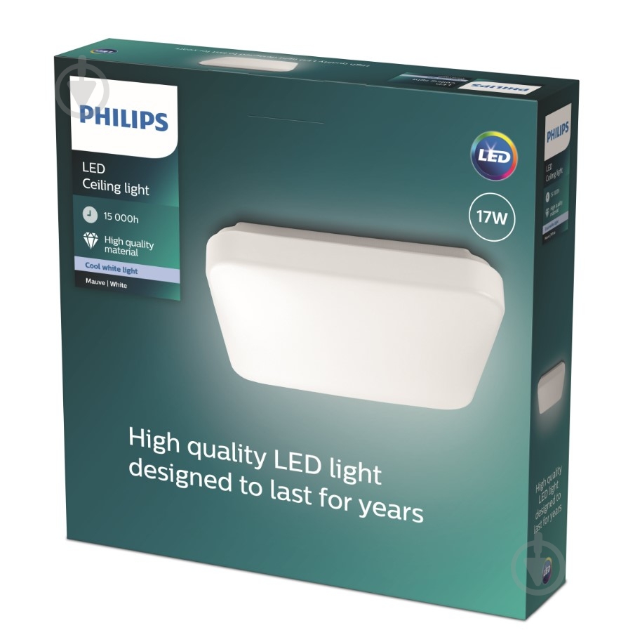 Світильник світлодіодний Philips MAUVE 4000K IP20 17 Вт білий 915004575603 - фото 1