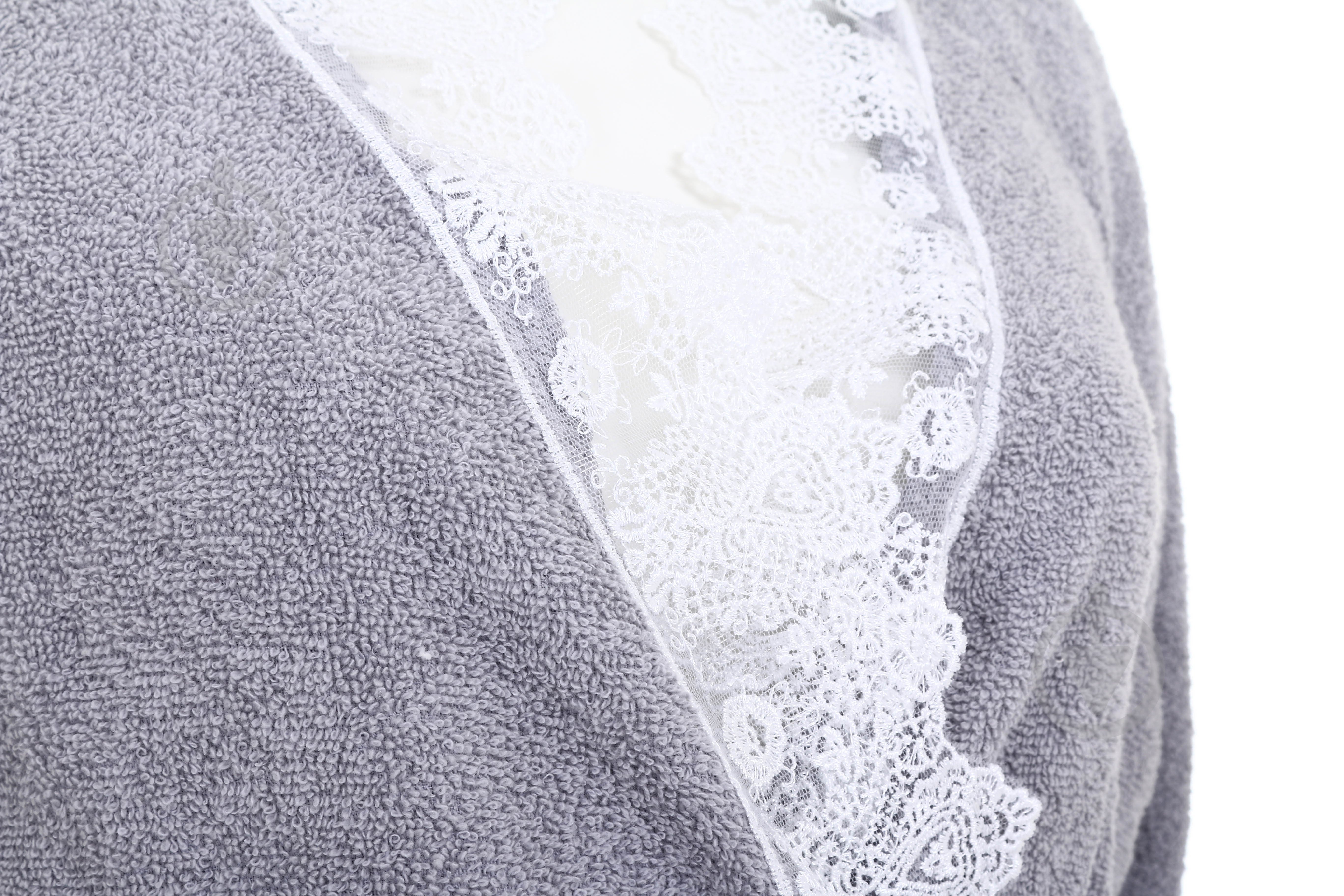 Халат Durutex Lace р. S-M серый - фото 4