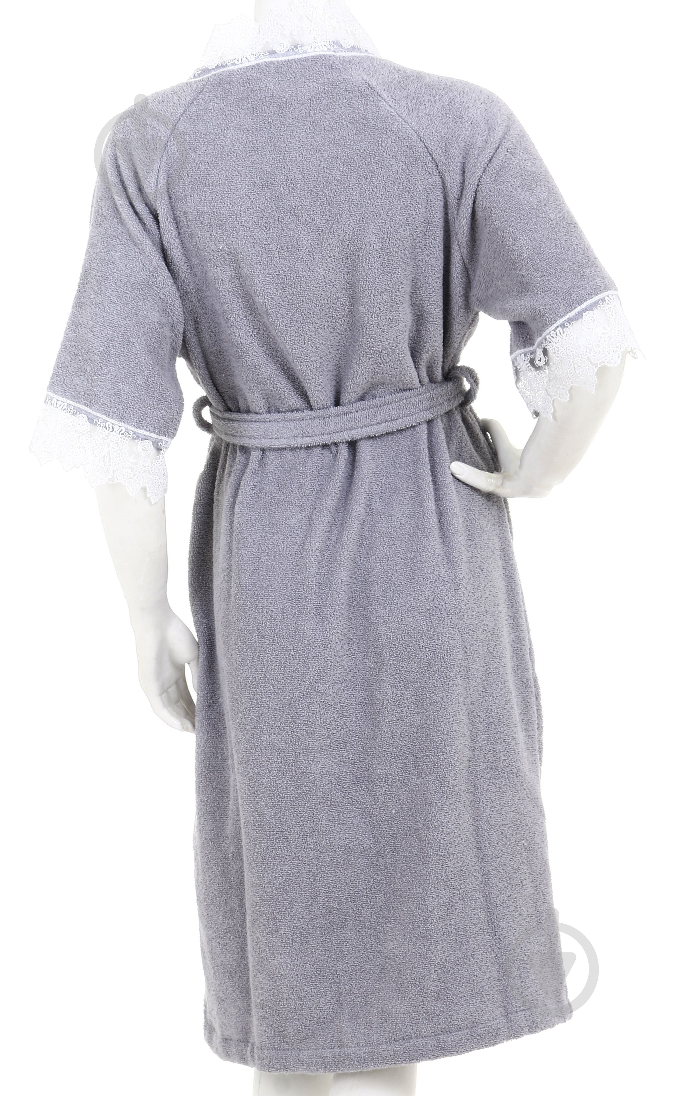 Халат Durutex Lace р. S-M серый - фото 3