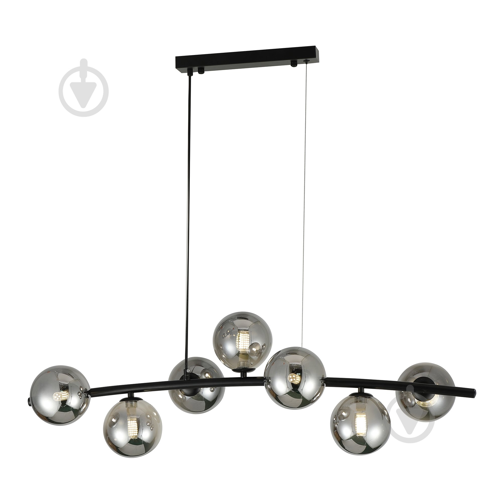 Люстра підвісна Miorro Sapori 930x280x900 мм 7x7 Вт G9 чорний хром 51-311-174 - фото 2 Люстра підвісна Miorro Sapori 930x280x900 мм 7x7 Вт G9 чорний хром 51-311-174 - фото 2