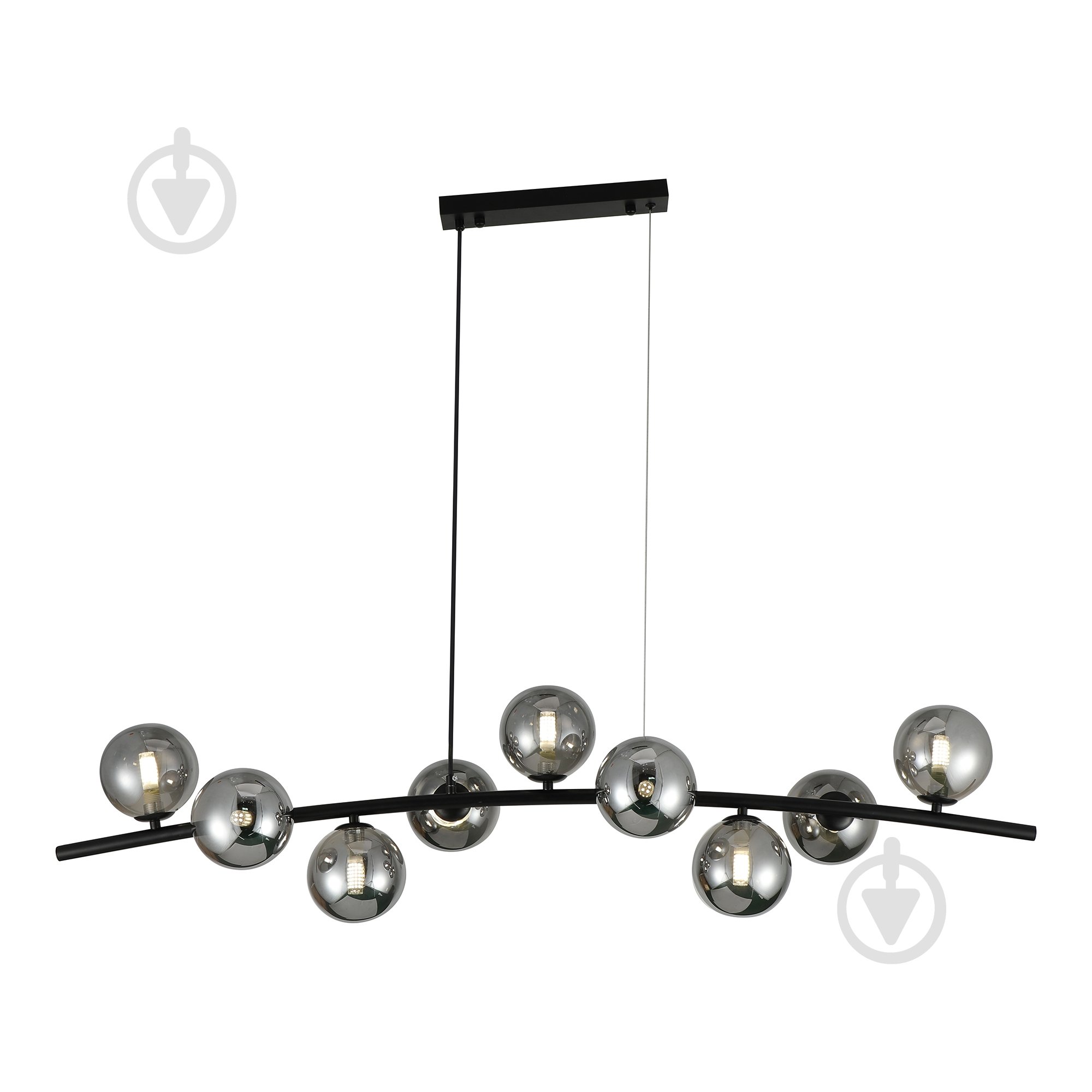 Люстра підвісна Miorro Sapori 1200x280x900 мм 9x7 Вт G9 чорний хром 51-311-175 - фото 2 Люстра підвісна Miorro Sapori 1200x280x900 мм 9x7 Вт G9 чорний хром 51-311-175 - фото 2