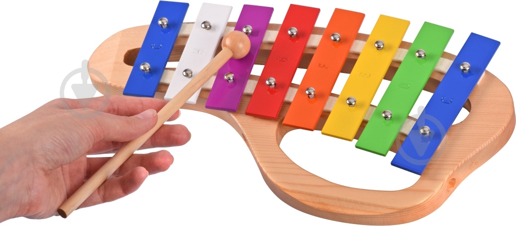 Ксилофон GoKi Веселка з ручкою 61979G - фото 3 Ксилофон GoKi Веселка з ручкою 61979G - фото 3