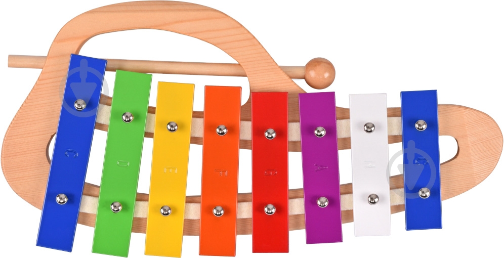 Ксилофон GoKi Веселка з ручкою 61979G - фото 1 Ксилофон GoKi Веселка з ручкою 61979G - фото 1