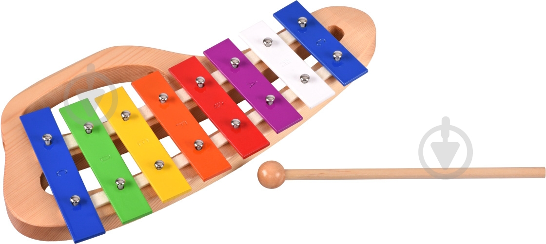 Ксилофон GoKi Веселка з ручкою 61979G - фото 4 Ксилофон GoKi Веселка з ручкою 61979G - фото 4