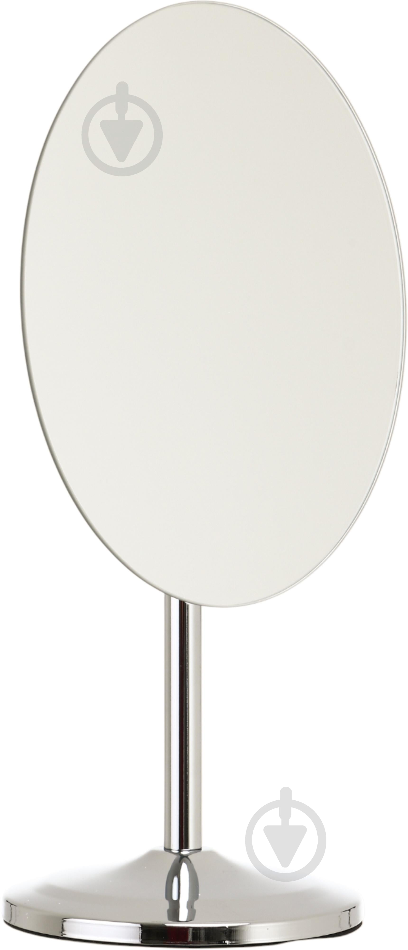 Дзеркало косметичне Sensio Vanity овальне на ніжці 16х12х30,5 см срібний — фото 1