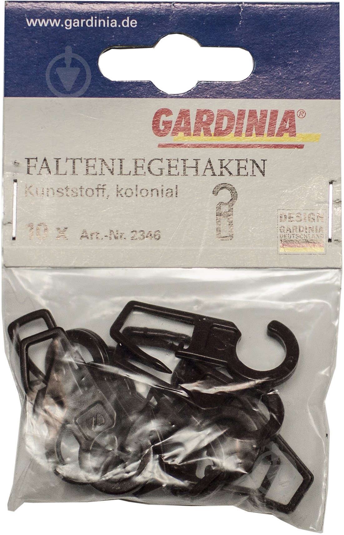 Крючки Gardinia орех 10 шт. - фото 2