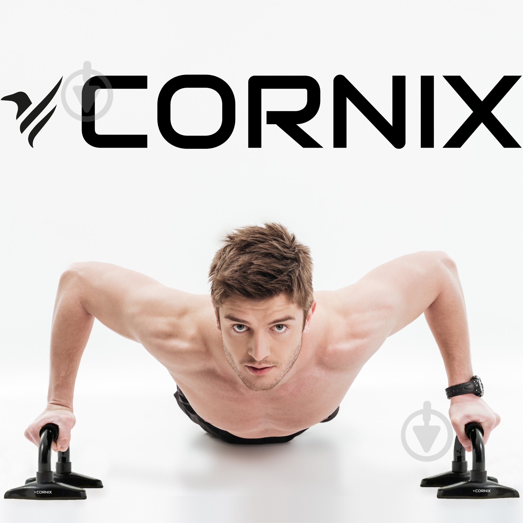 Упоры для отжимания Cornix Push-up Bars XR-0168 Black/Orange - фото 7