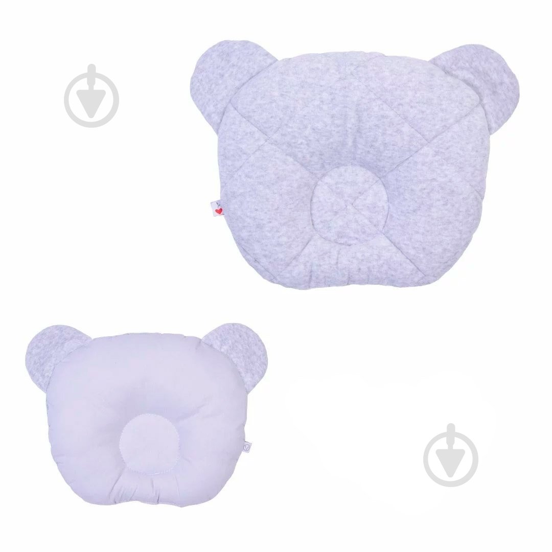 Подушка ортопедична Baby Veres Velour Grey Melange сірий 24x27 см - фото 2