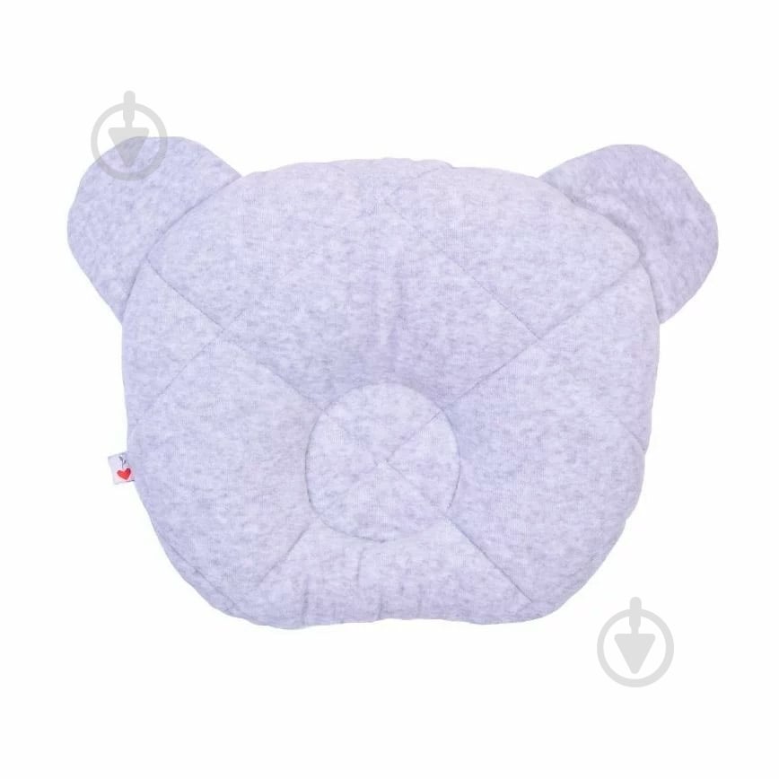 Подушка ортопедична Baby Veres Velour Grey Melange сірий 24x27 см - фото 1