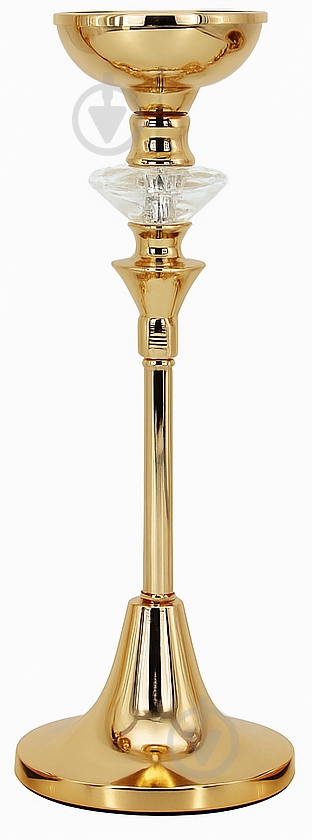 Свічник Scintilla метал скло золотий 12х12х32,5 см (91373B) Inari - фото 1