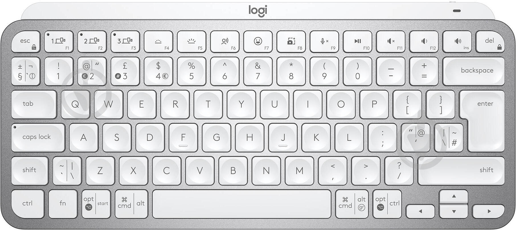 Клавиатура Logitech MX Keys Mini Wireless Illuminated (920-010502) Pale Gray - фото 1