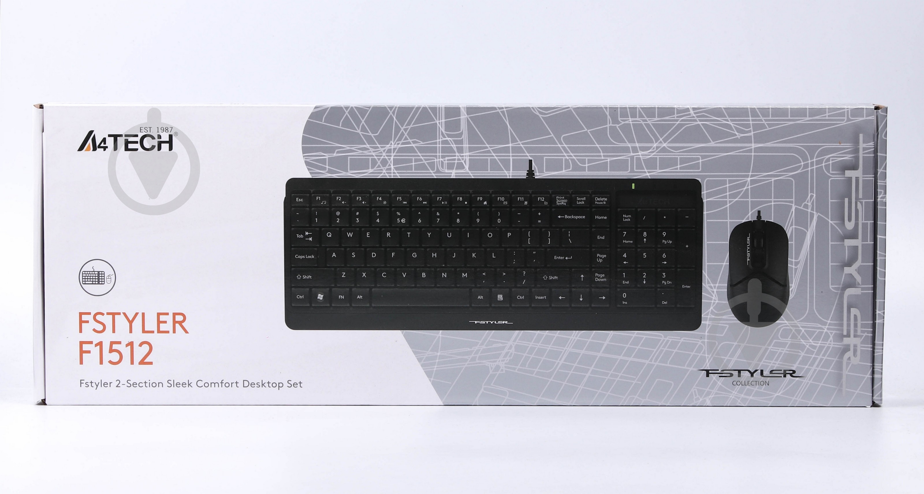 Комплект клавиатура и мышь A4Tech F1512 (Black) - фото 4