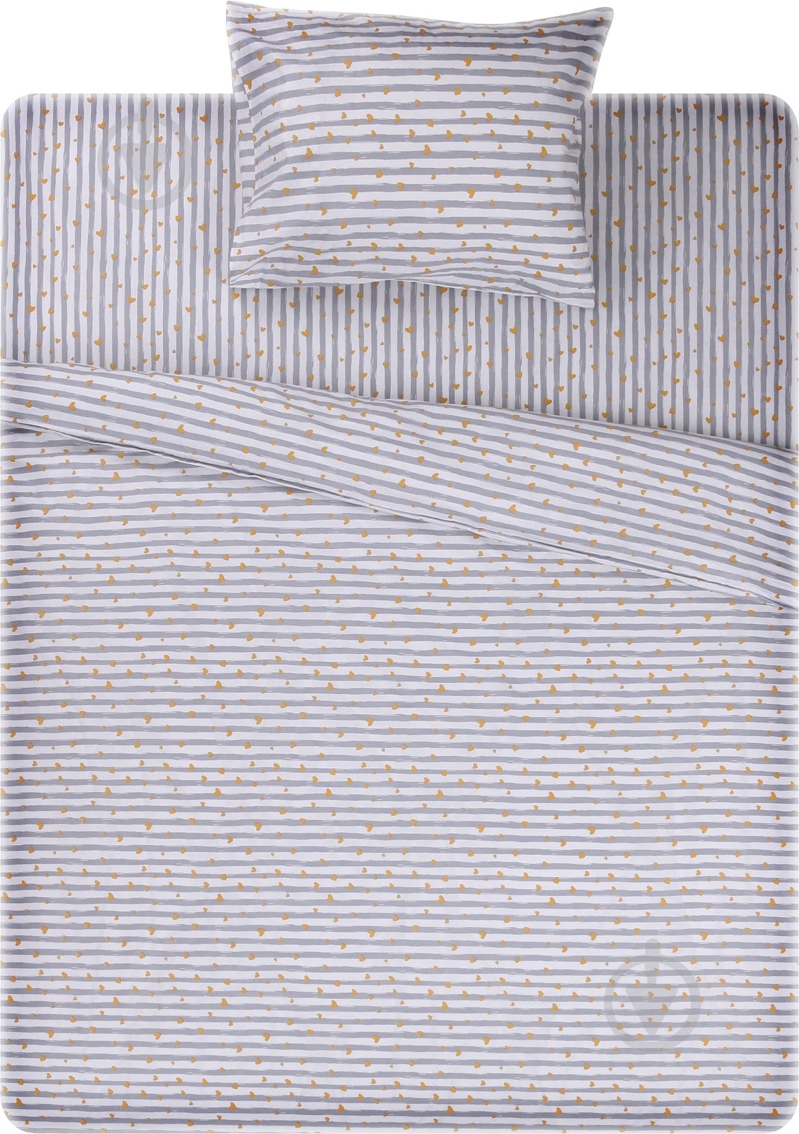 Комплект постельного белья Basic 1.5 серый с белым La Nuit - фото 1 Комплект постельного белья Basic 1.5 серый с белым La Nuit - фото 1