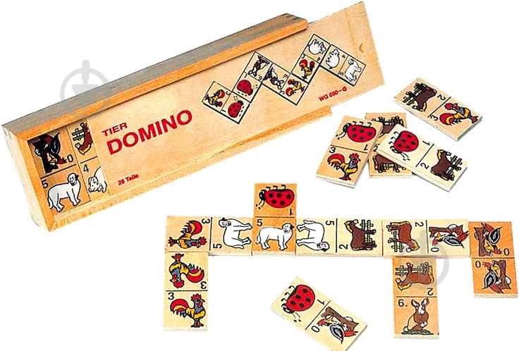 Игра настольная GoKi Домино с животными WG090G - фото 1