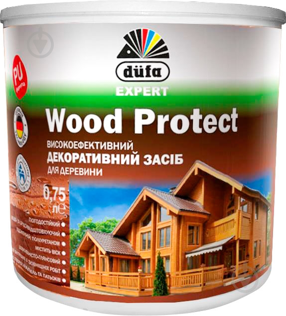 Декоративний засіб Dufa EXPERT Wood Protect білий шовковистий глянець 0,75 л - фото 2
