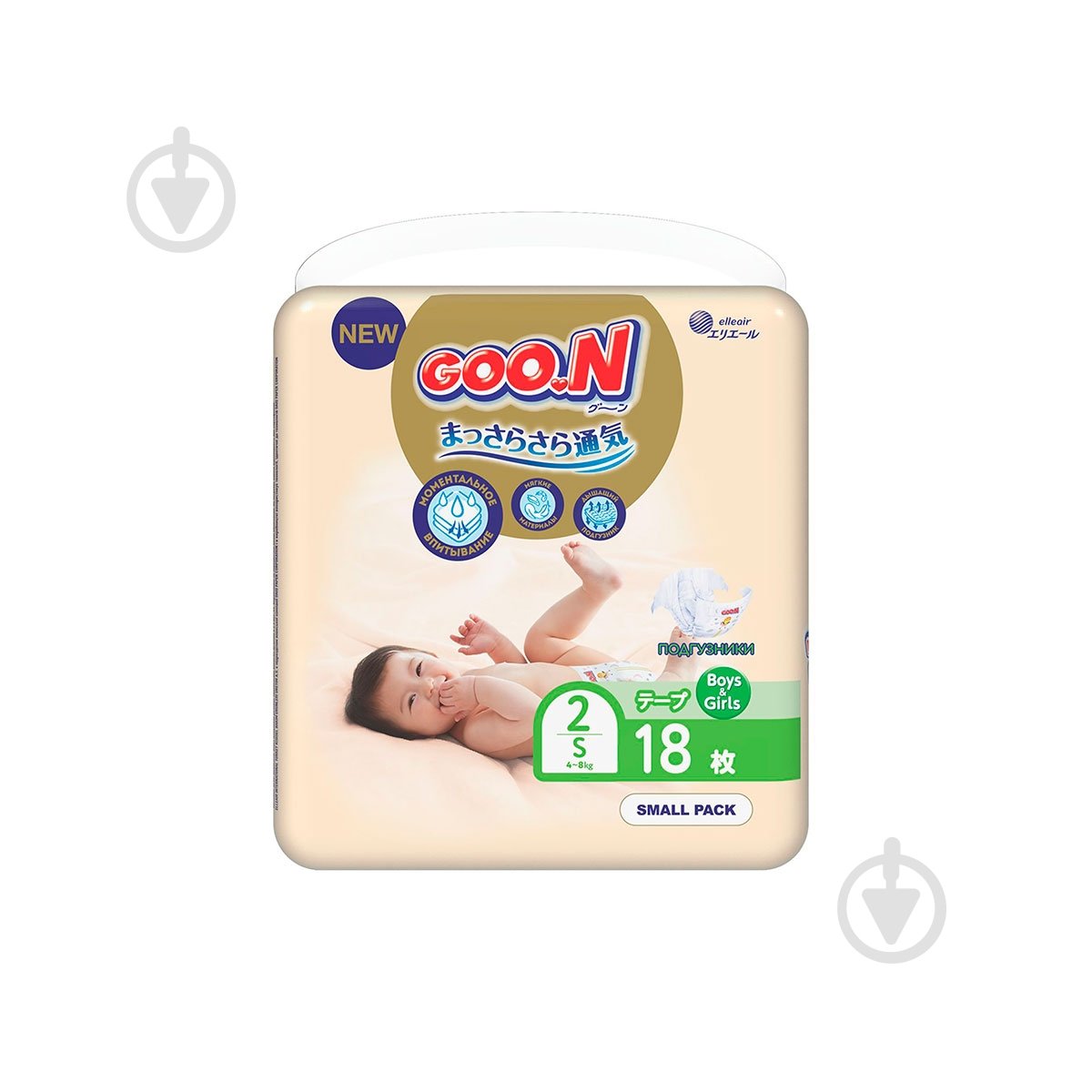 Подгузники Goo.N Premium Soft S 4-8 кг 18 шт. - фото 2
