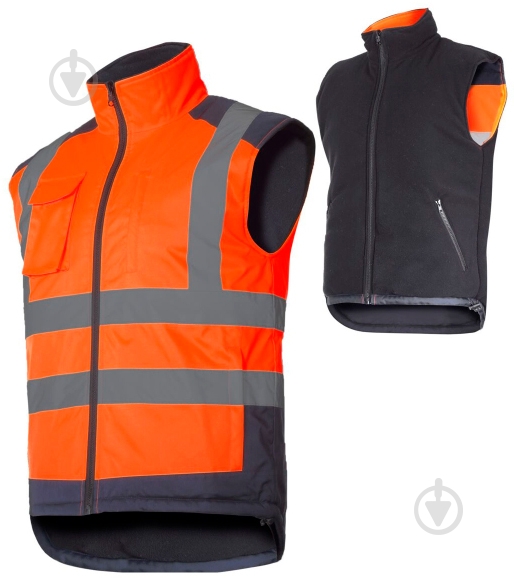 Жилет сигнальный Lahti Pro утепленный р. XXL L4131405 оранжевый - фото 1