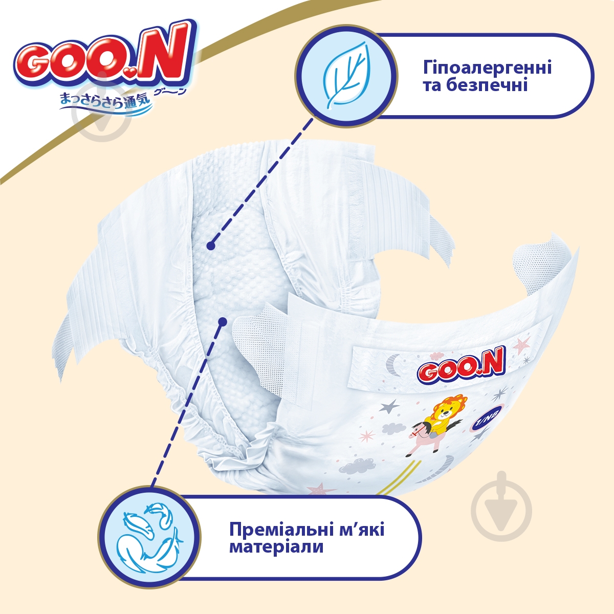 Подгузники Goo.N Premium Soft NB 2-5 кг 72 шт. - фото 5