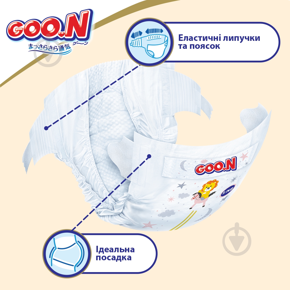 Подгузники Goo.N Premium Soft NB 2-5 кг 72 шт. - фото 6