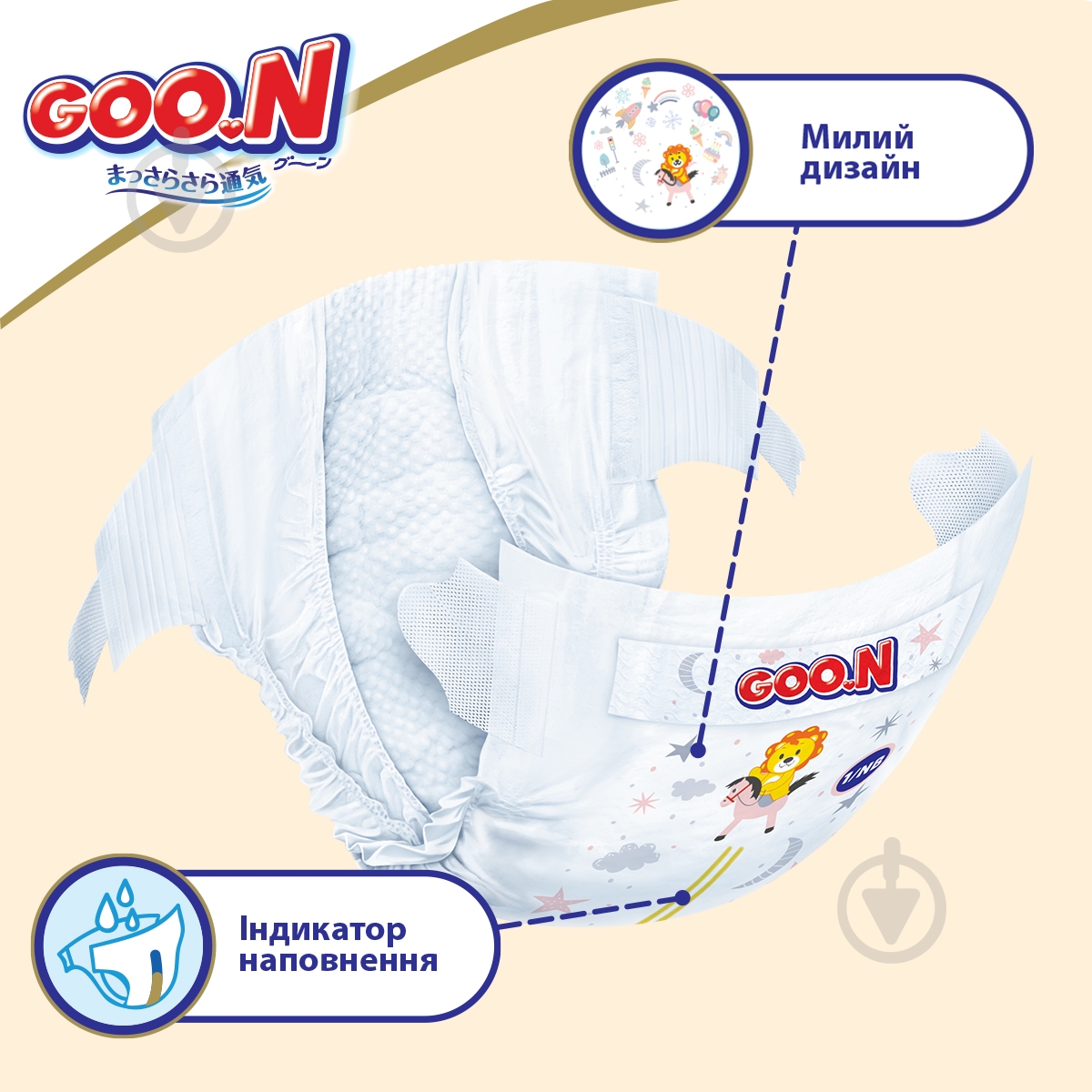 Подгузники Goo.N Premium Soft NB 2-5 кг 72 шт. - фото 8
