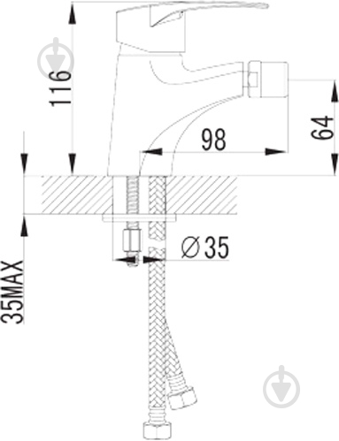 Смеситель для биде Ferro Brado BBO6 - фото 5