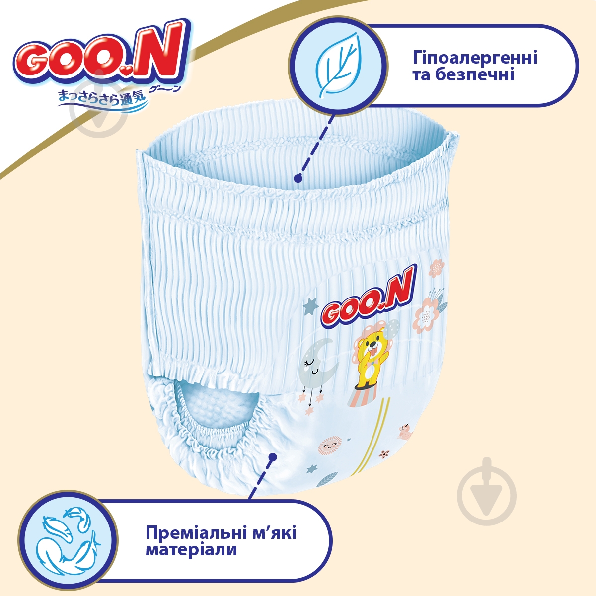 Підгузки-трусики Goo.N Premium Soft XL 12-17 кг 36 шт. - фото 6
