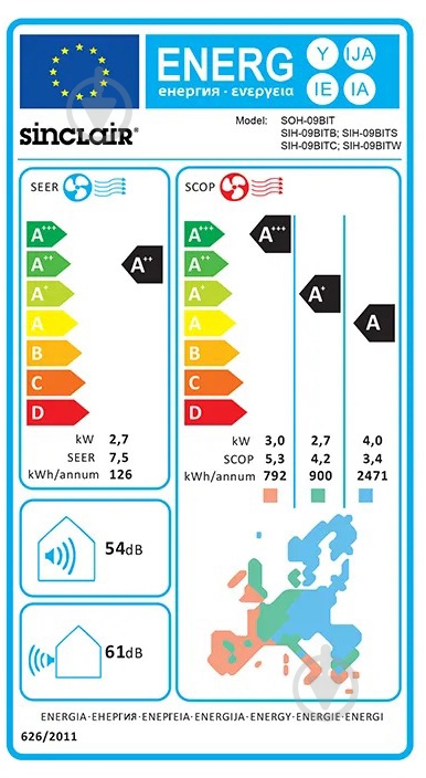 Кондиционер Sinclair TERREL SIH/SOH-13BITS серебро - фото 7