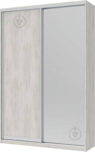 Шафа-купе Сіті Лайт Doros ДСП 1500x450x2250 мм біле дерево двері ДСП/дзеркало - фото 1