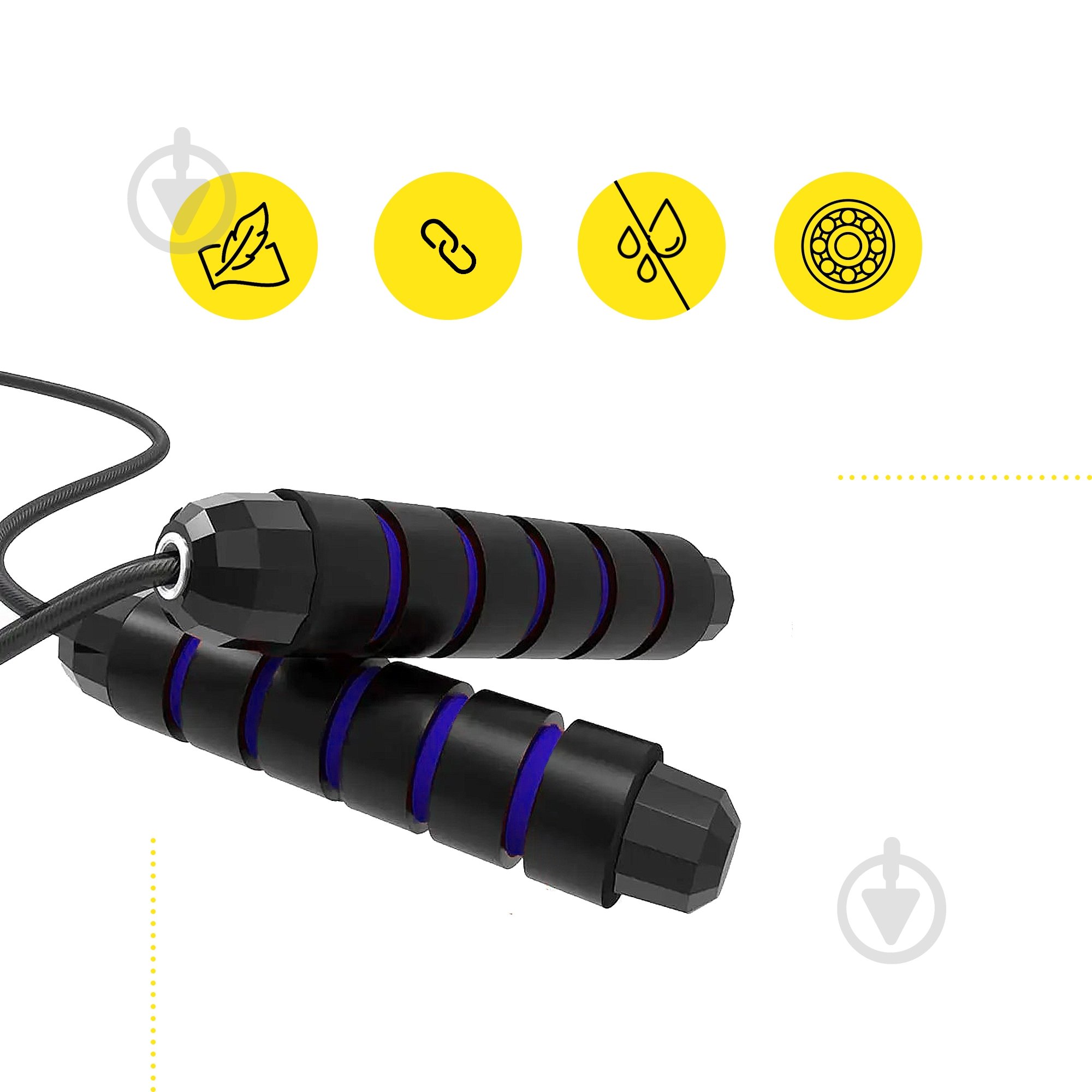 Скакалка Cornix скоростная для кроссфита Speed Rope Classic XR-0147 Black/Blue - фото 7
