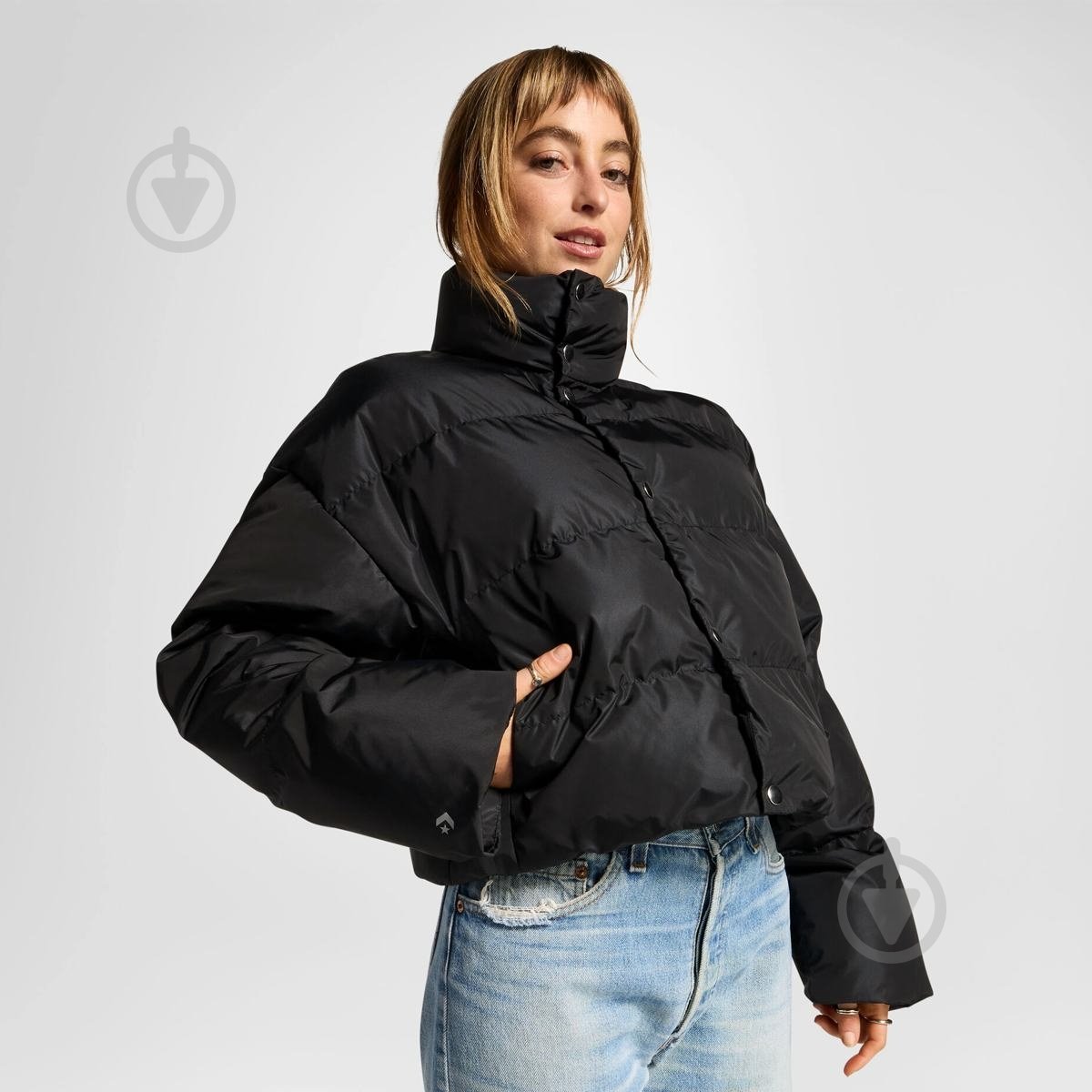 Пуховик женский зимний Converse IRIDESCENT SUPER PUFFER 10026797-001 р.M черный - фото 1