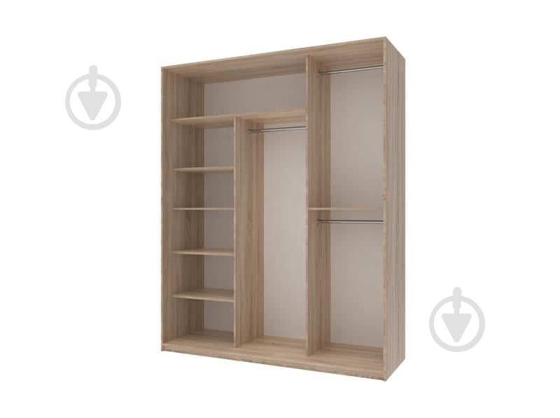 Шафа-купе Сіті Лайт Doros ДСП 1800x600x2250 мм дуб сонома двері дзеркало ДСП дзеркало - фото 2