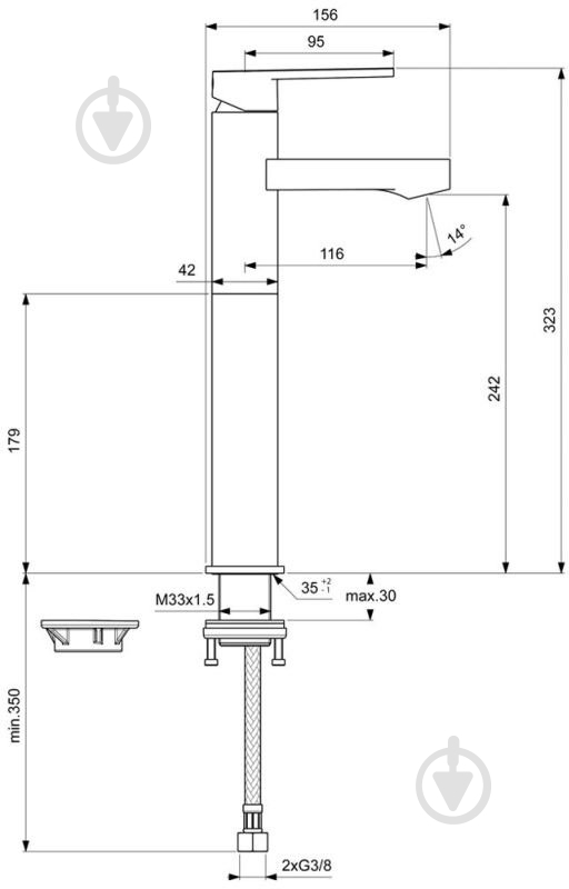 Смеситель для умывальника Ideal Standard Gio В0601АА - фото 4
