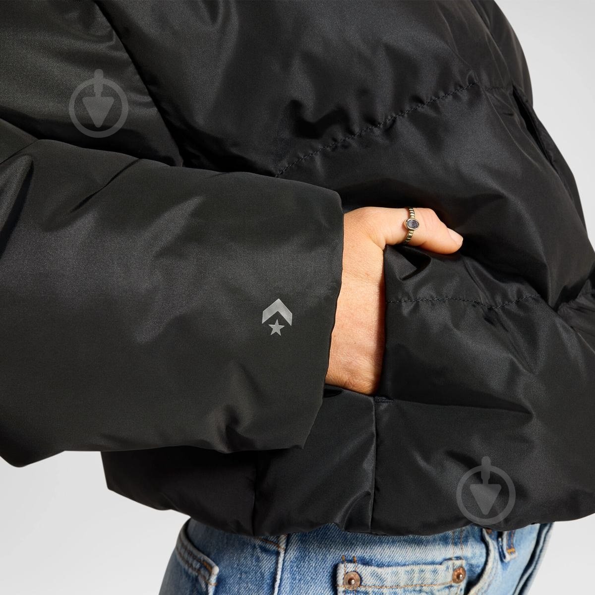 Пуховик женский зимний Converse IRIDESCENT SUPER PUFFER 10026797-001 р.XL черный - фото 4