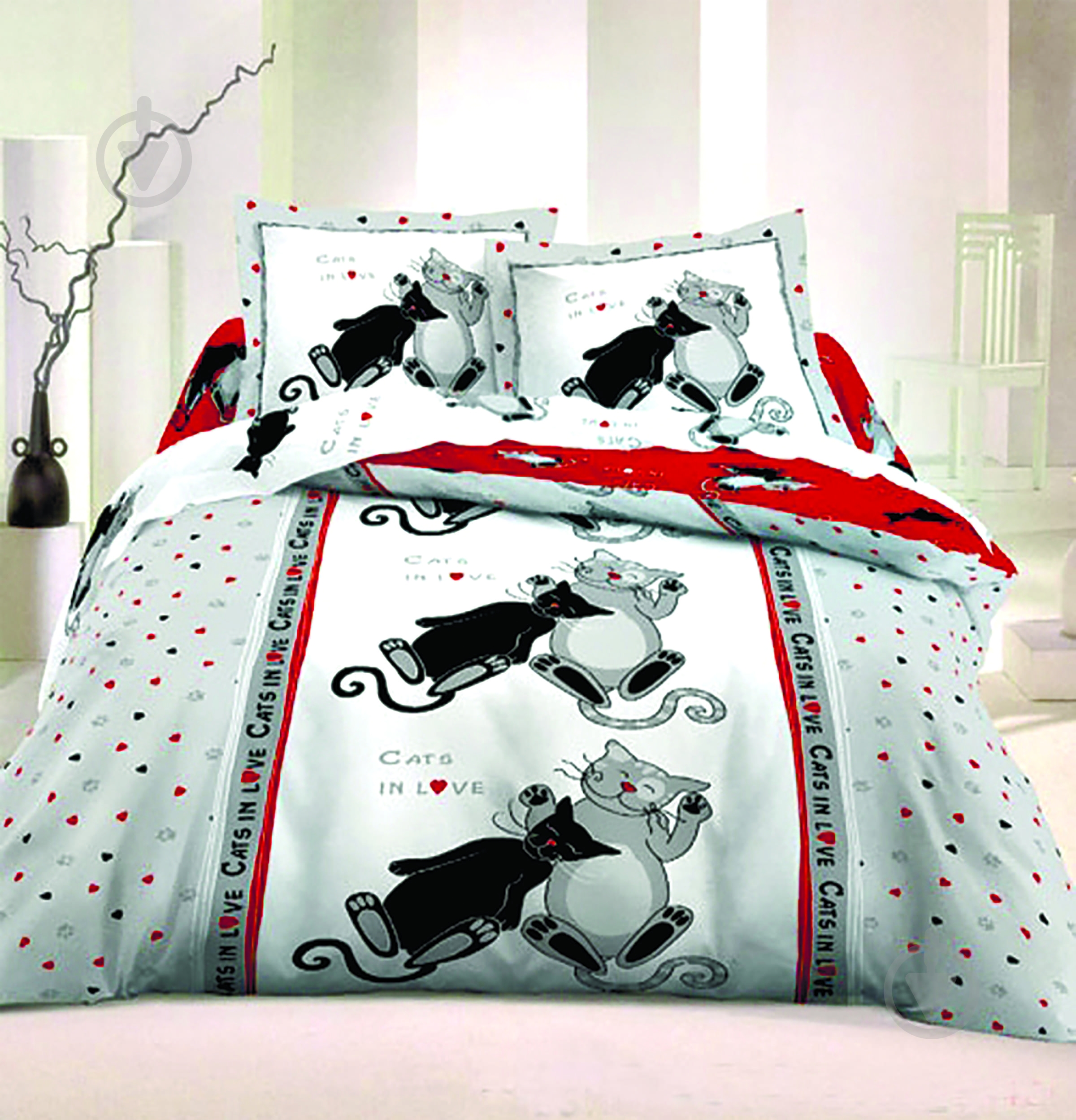Комплект постельного белья Коты детский с рисунком ТЕП - фото 1