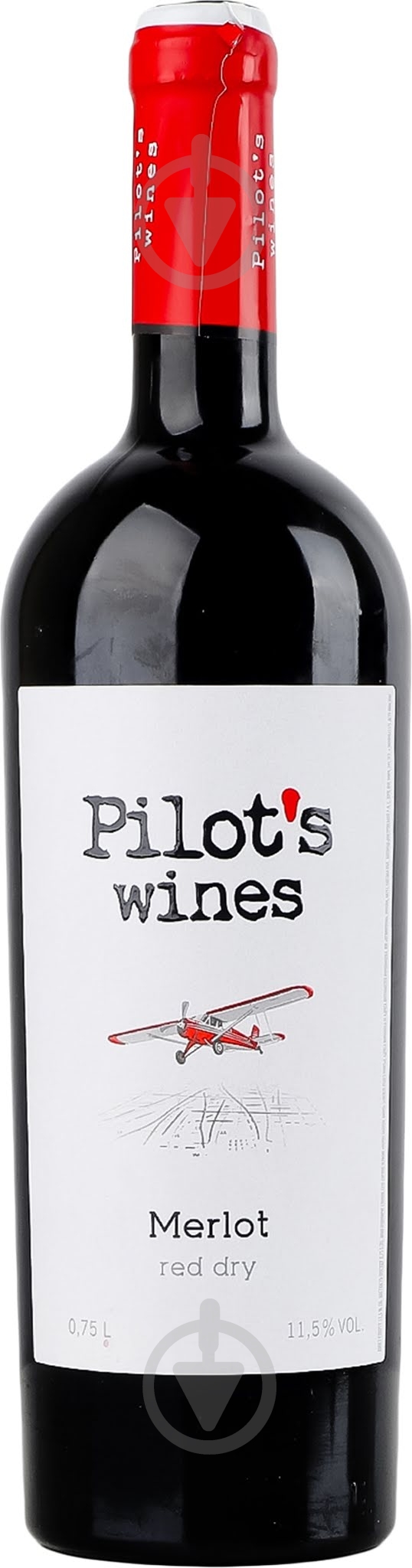 Вино Pilot's Wines красное сухое Merlot 0,75 л - фото 1