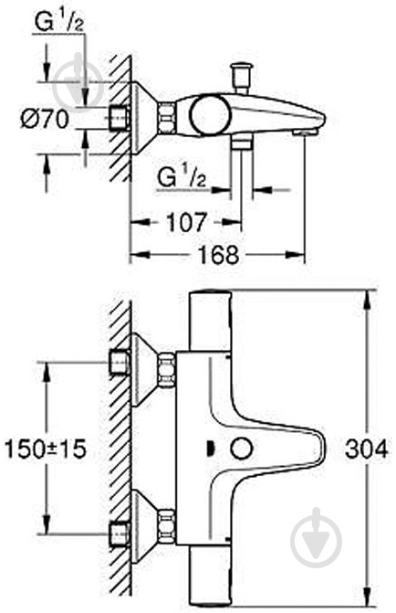 Смеситель для ванны Grohe Precision Start 34598000 - фото 3 Смеситель для ванны Grohe Precision Start 34598000 - фото 3