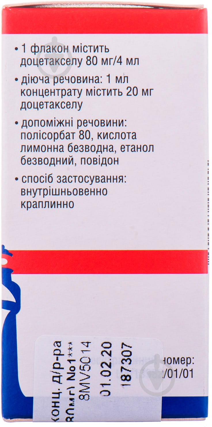 Доцетаксел-Віста №1 концентрат 20 мг/мл 4 мл - фото 2